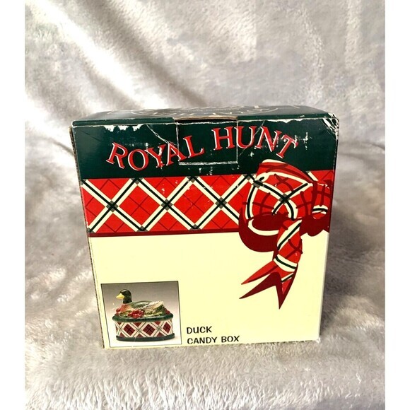 Noritake ROYAL HUNT Ceramic Mallard DUCK Candy BOX 2002 Excellent Vintage - Picture 13 of 16